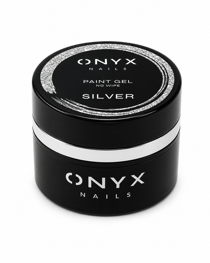 PAINT GEL SILVER – srebrny żel do zdobień no wipe