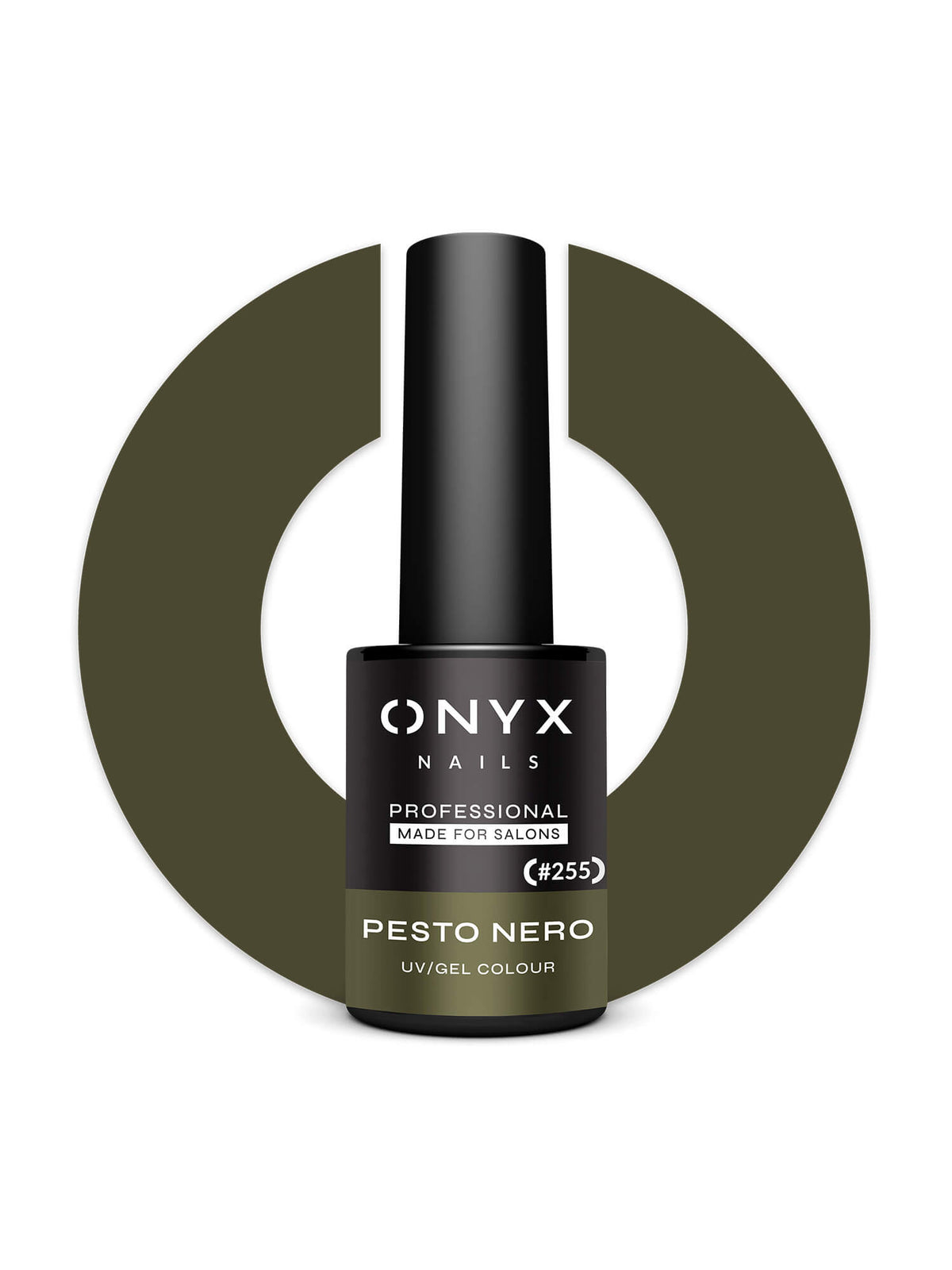 255 Lakier hybrydowy Pesto Nero 7 ml